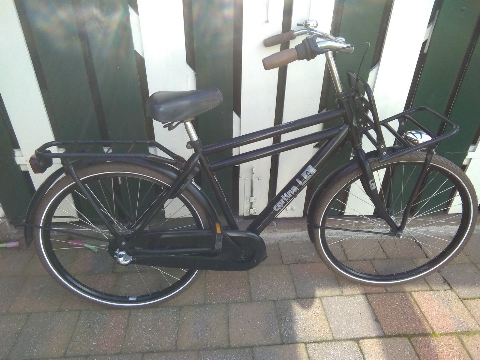26 inch cortina jongensfiets matzwart met 3 versnellingen, Gebruikt, Versnellingen, Cortina, Ophalen