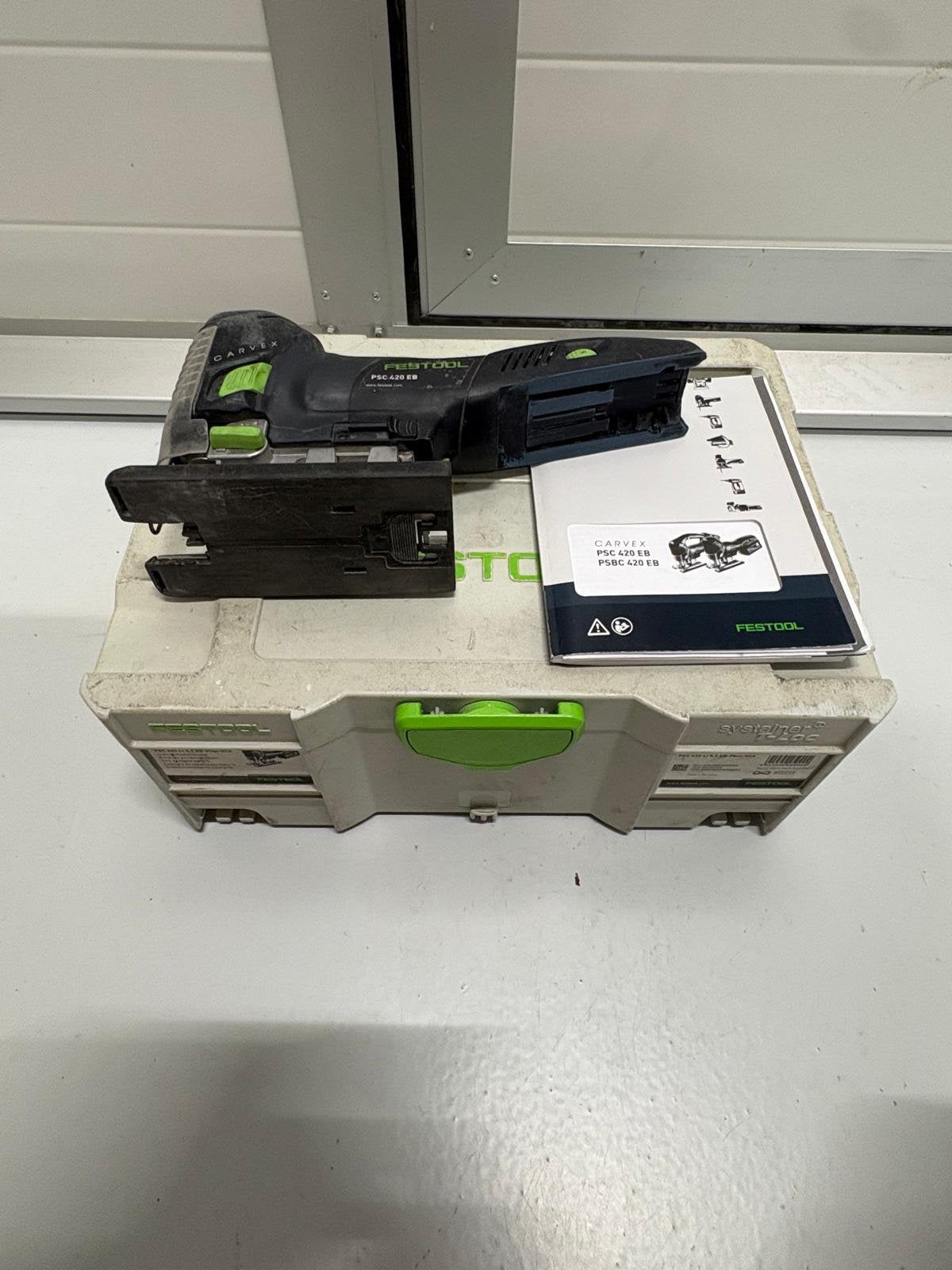 Festool PSC 420 EB-Basic accu-decoupeerzaag, Ophalen, Gebruikt, 1200 watt of meer, Vlakschuurmachine