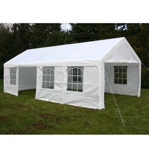 Partytent te HUUR 4x8m, +/- 50 pers, regio Best/Eindhoven, Ophalen, Zo goed als nieuw