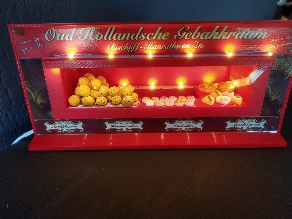 Gebak- Oliebollenkraam KERMIS MINIATUUR, Ophalen of Verzenden, Nieuw, 1:32 tot 1:50