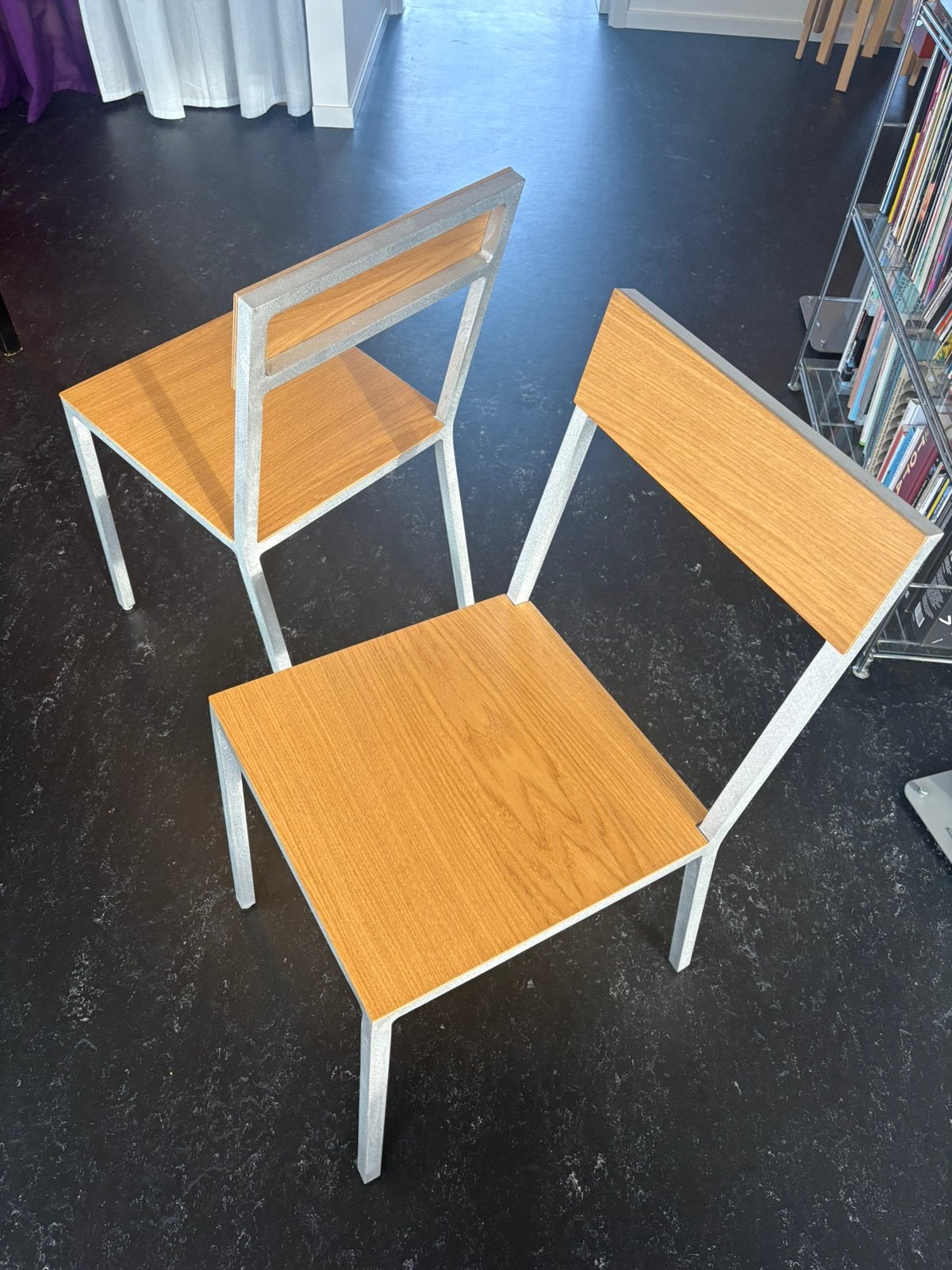 Muller van Severen Alu Chair hout, Ophalen, Twee, Bruin, Zo goed als nieuw