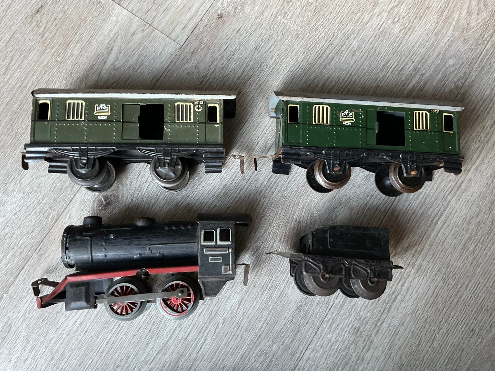 Originele Karl Bub Spoor 0 blikken treinset – Jaren 30/40, Antiek en Kunst, Ophalen of Verzenden