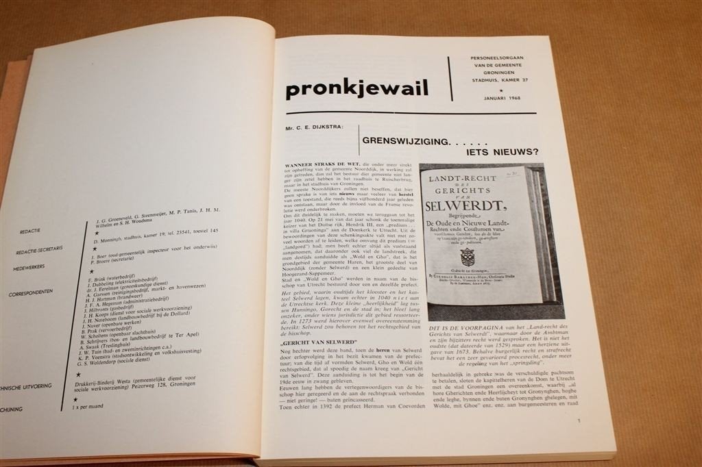 Pronkjewail 1968 Bijna Compleet Groningen Tijdschrift, Boeken, Verzenden, Zo goed als nieuw
