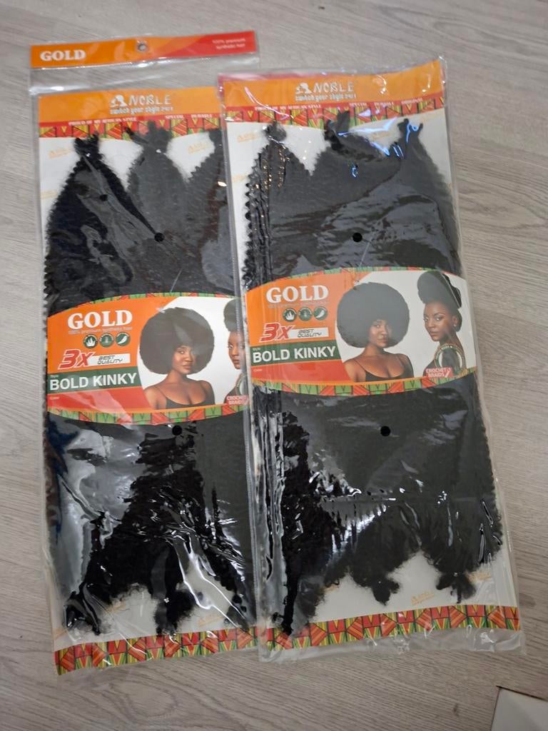 Twee pakken Gold Bold Kinky haarverlenging, Ophalen of Verzenden