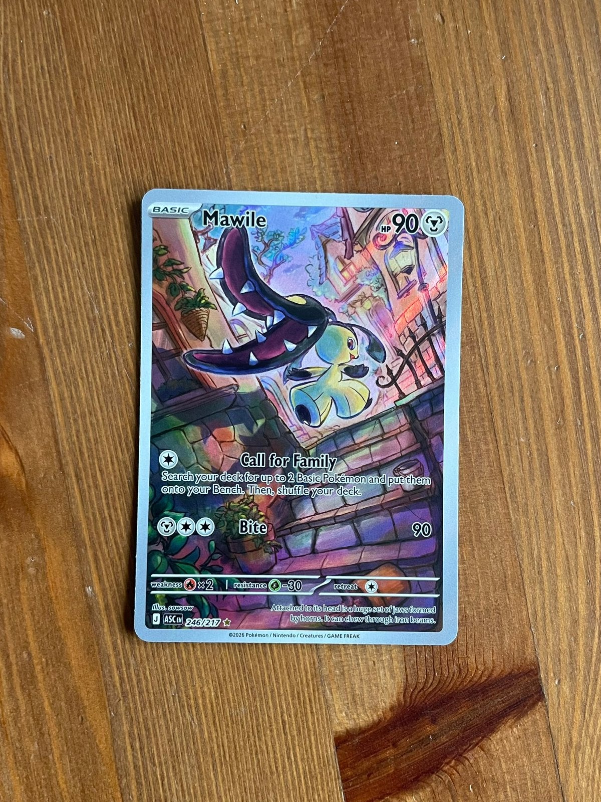 Mawile holo 246/217 Ascended Heroes - NM, Ophalen of Verzenden, Zo goed als nieuw, Losse kaart, Foil