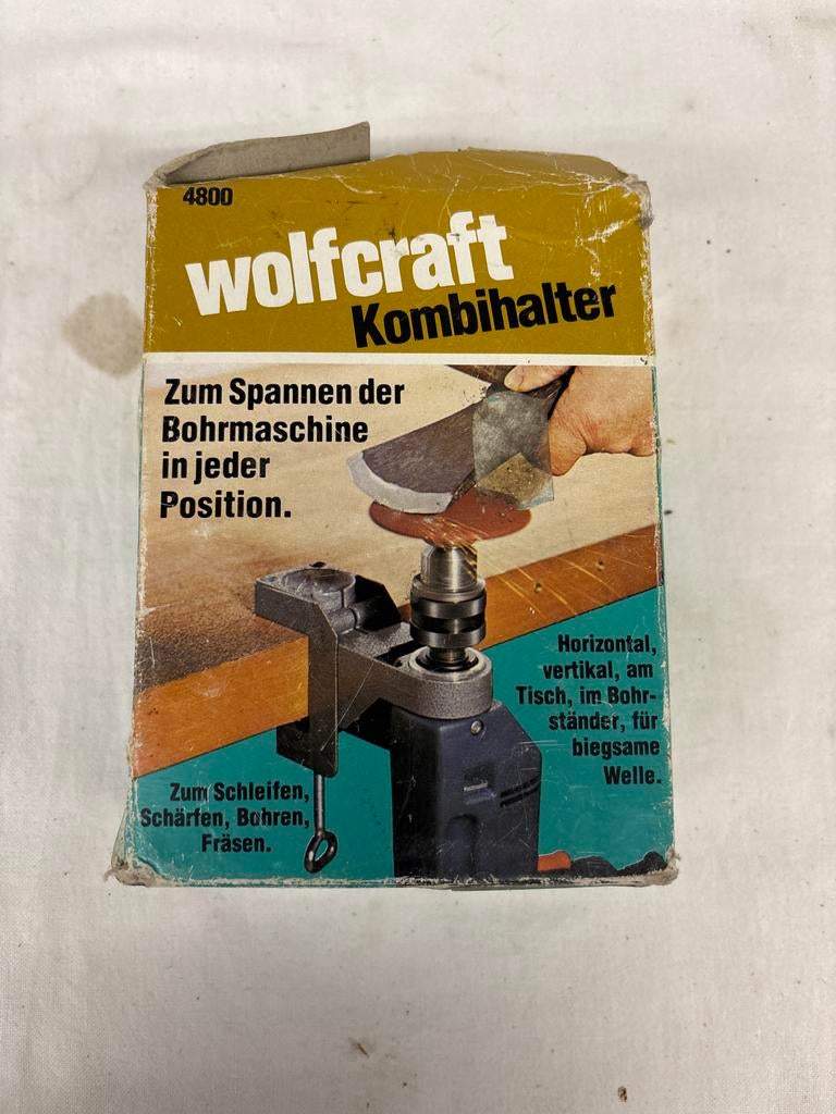 Wolfcraft Kombihalter 4800 voor Boormachine, Ophalen of Verzenden, Gebruikt, Overige typen