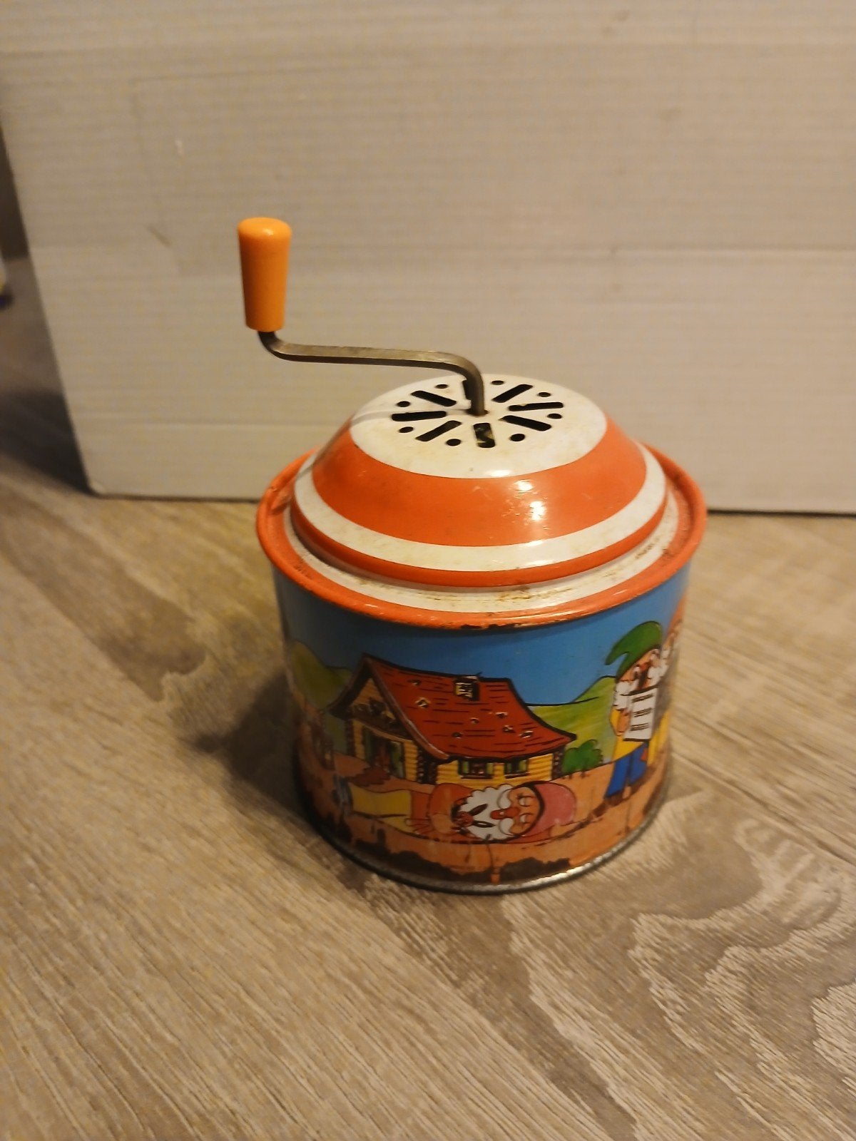 vintage blikken muziekdoos jaren 1950, Antiek en Kunst, Ophalen of Verzenden