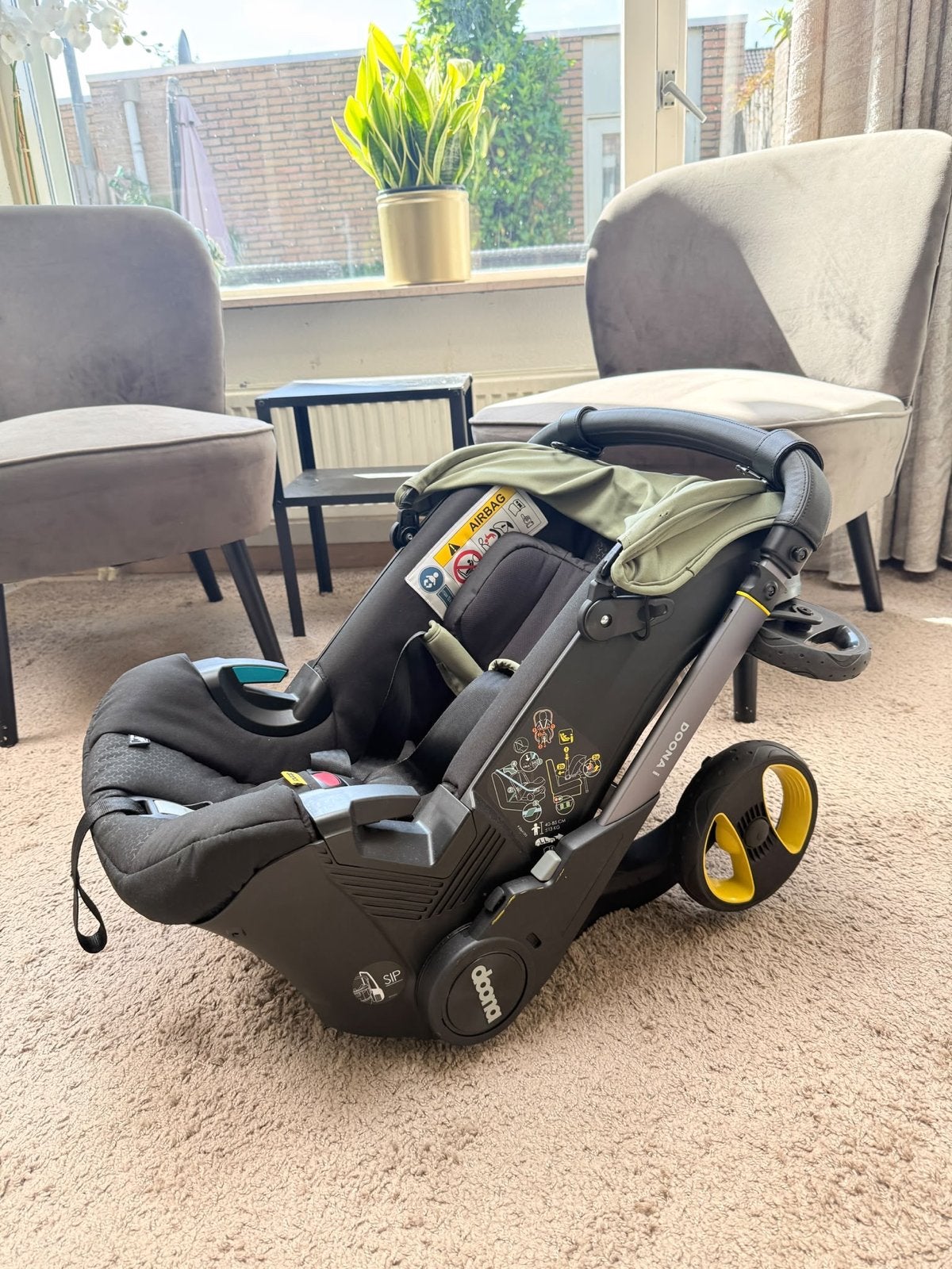 Doona i Autostoel/Buggy 2-in-1 geïntegreerde kinderwagen, Overige merken, Autogordel, Zo goed als nieuw, 0 t/m 13 kg
