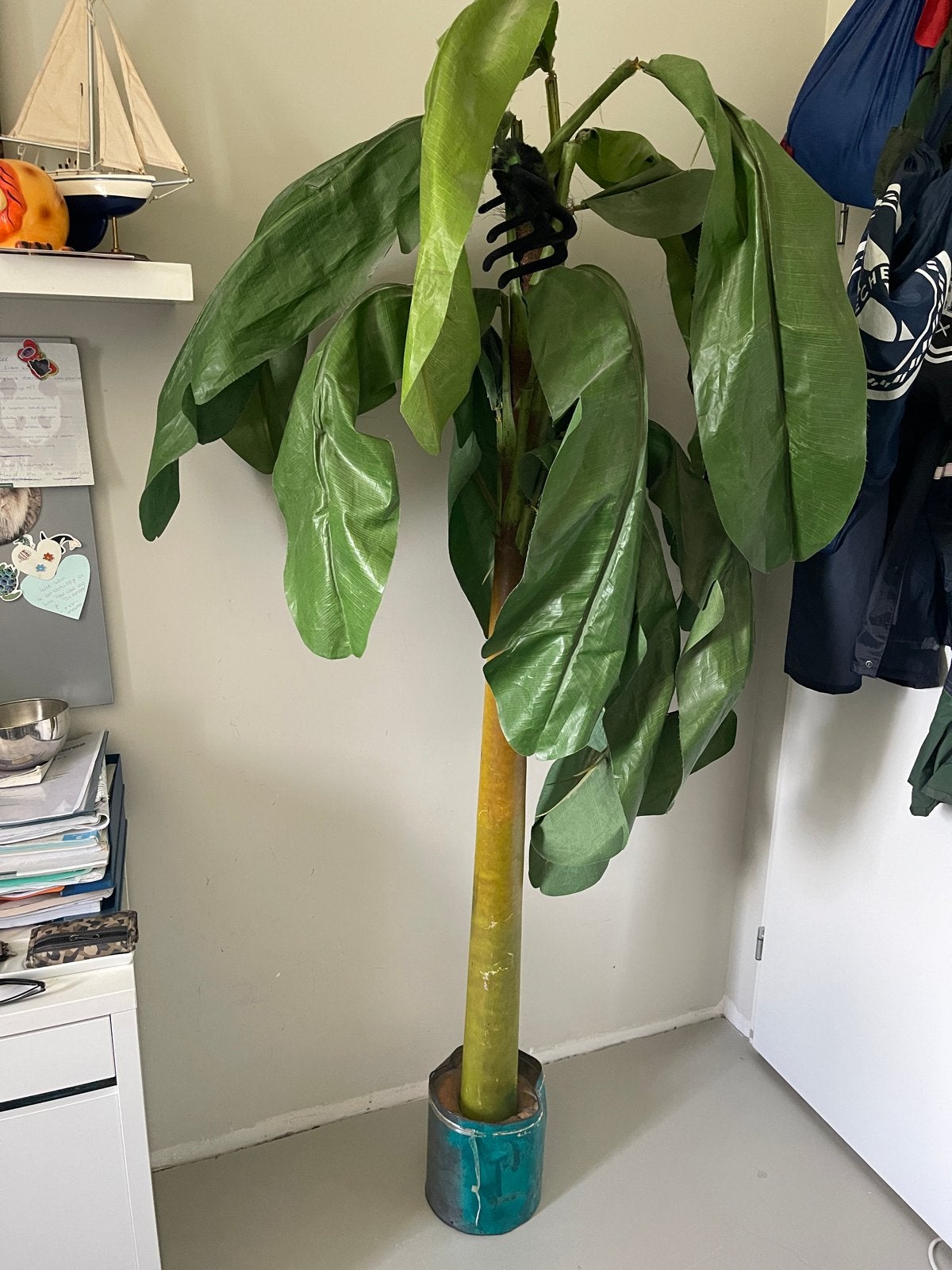 Kunstplant decor palmboom / Banaanboom - +/- 1.80m hoog, Binnen, Kunstplant, Overige materialen, Onderhoudsvrij