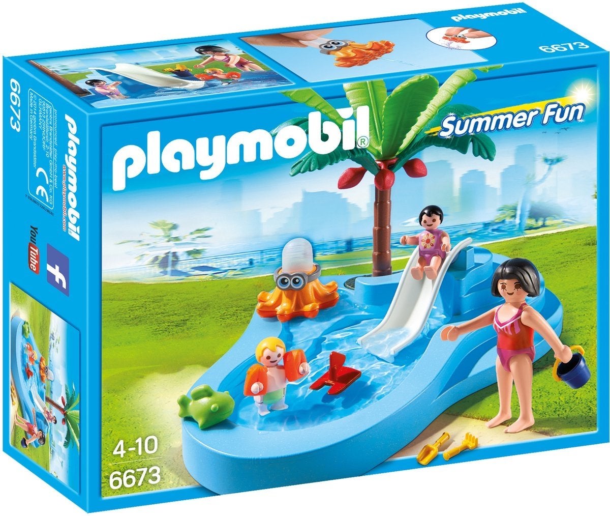 Playmobil Summer Fun Zwembad met Glijbaan (6673), Ophalen of Verzenden, Gebruikt, Jongen of Meisje