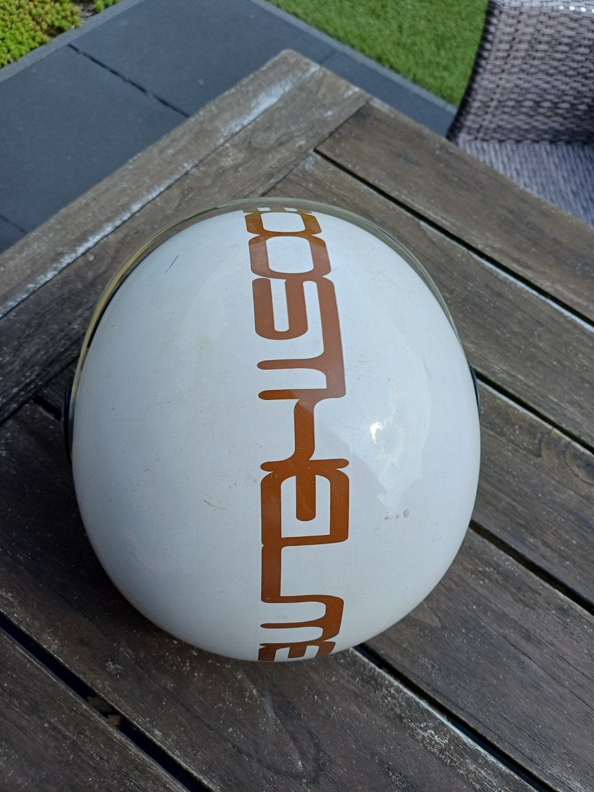 Witte Boost scooterhelm, maat L, Fietsen en Brommers, Brommerhelmen, Ophalen of Verzenden, Gebruikt, Large, Boost