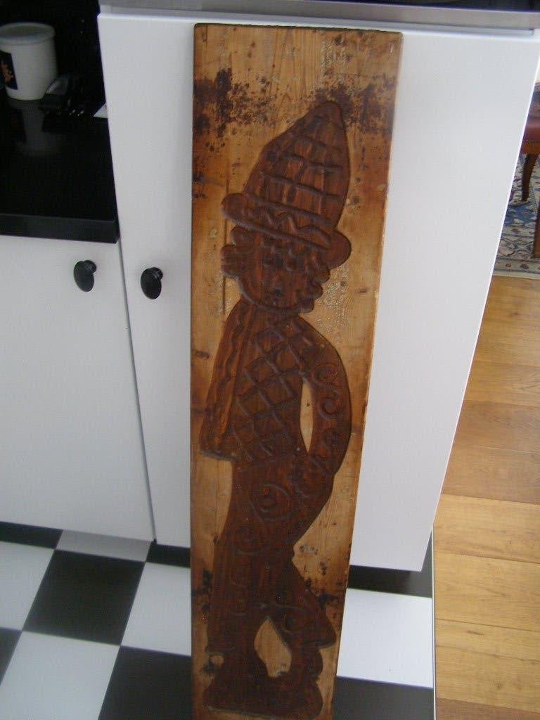 Giga antieke houten speculaasplank 130x27 cm. Pop 117x24 cm, Ophalen