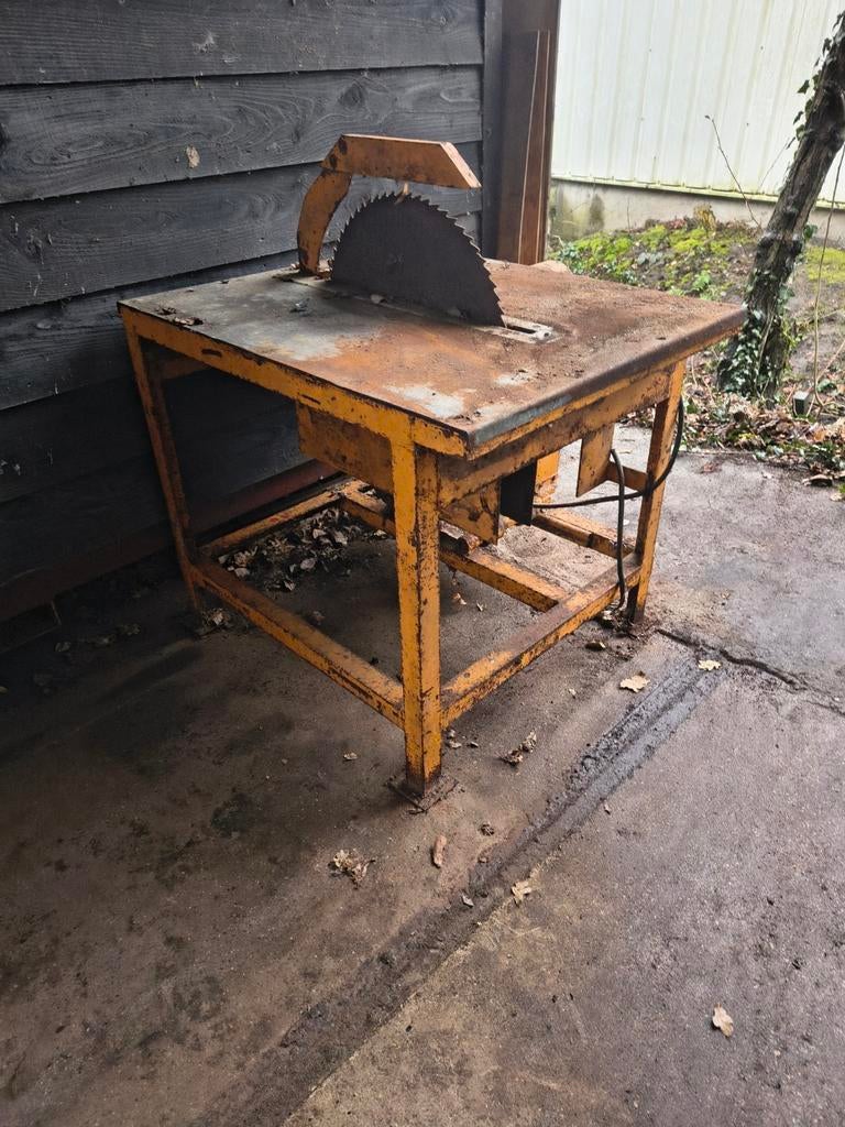 Zware Zaagtafel 380V - Robuuste Uitvoering, Gebruikt, Cirkelzaag, 70 mm of meer, Ophalen of Verzenden