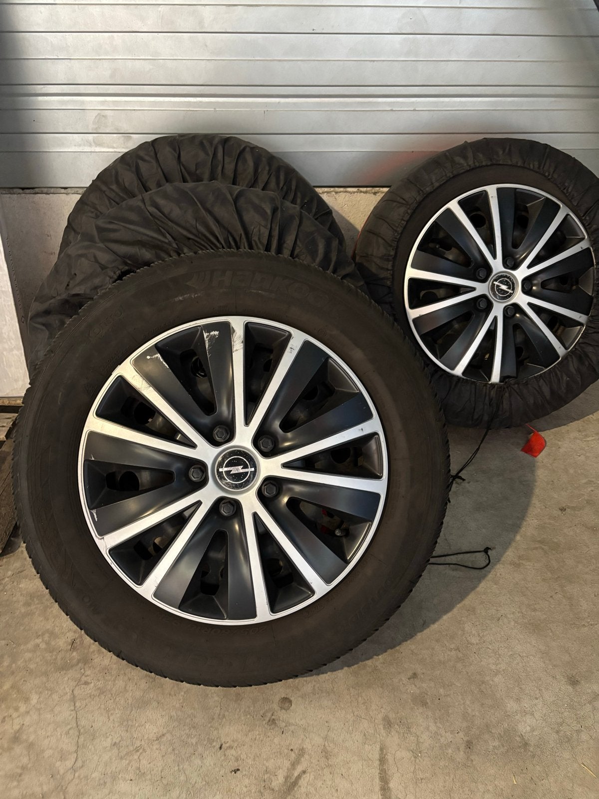 Winterbanden met stalen velgen - 205/60R16 (oa Opel Astra), Ophalen, Gebruikt, 16 inch, Banden en Velgen