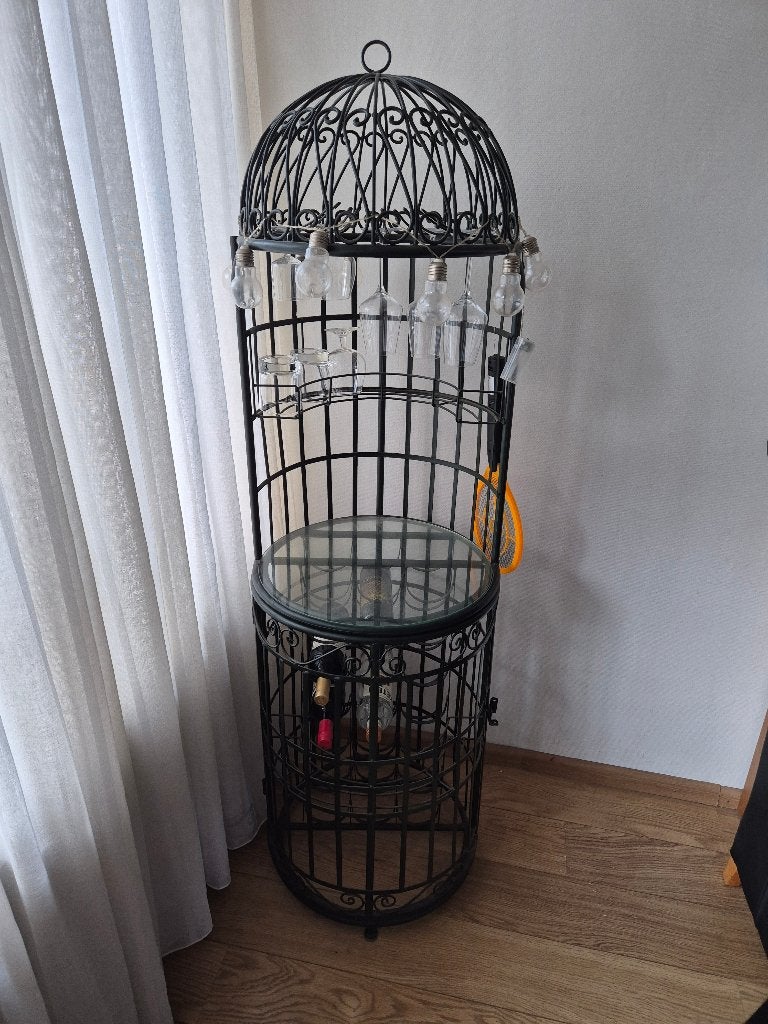 Gietijzeren wijnrek, Huis en Inrichting, Woonaccessoires | Wijnrekken, Ophalen, Metaal, 25 flessen of meer