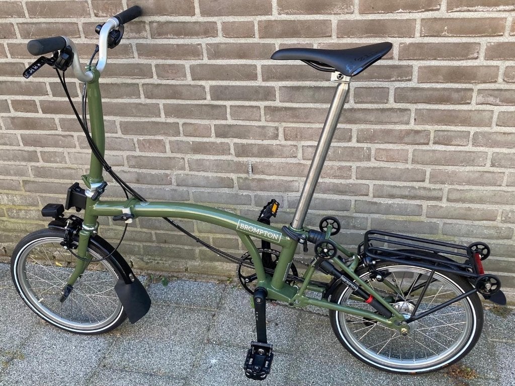 Unieke lichtgewicht BROMPTON 9-speed + titanium zadelpen, Ophalen, Brompton, 16 tot 18 inch, Versnellingen