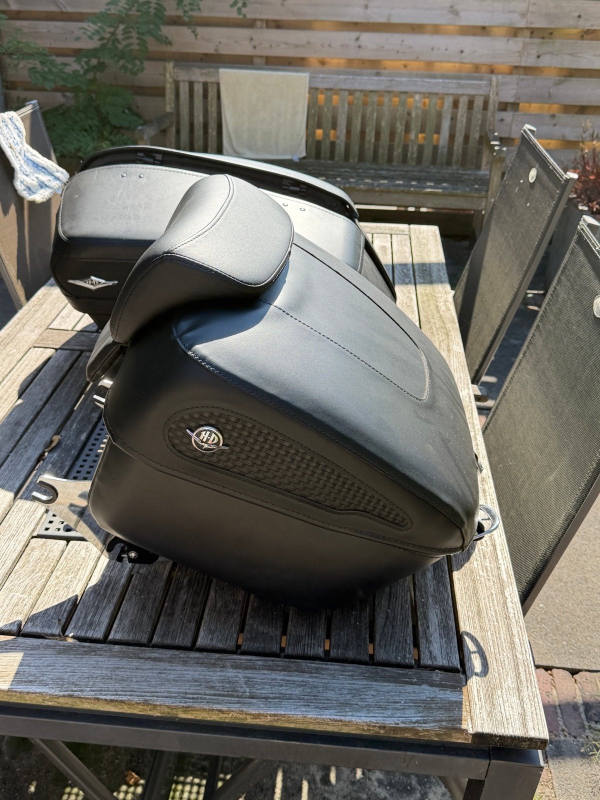 Nieuwe Harley Davidson leren kofferset, Ophalen, Nieuw
