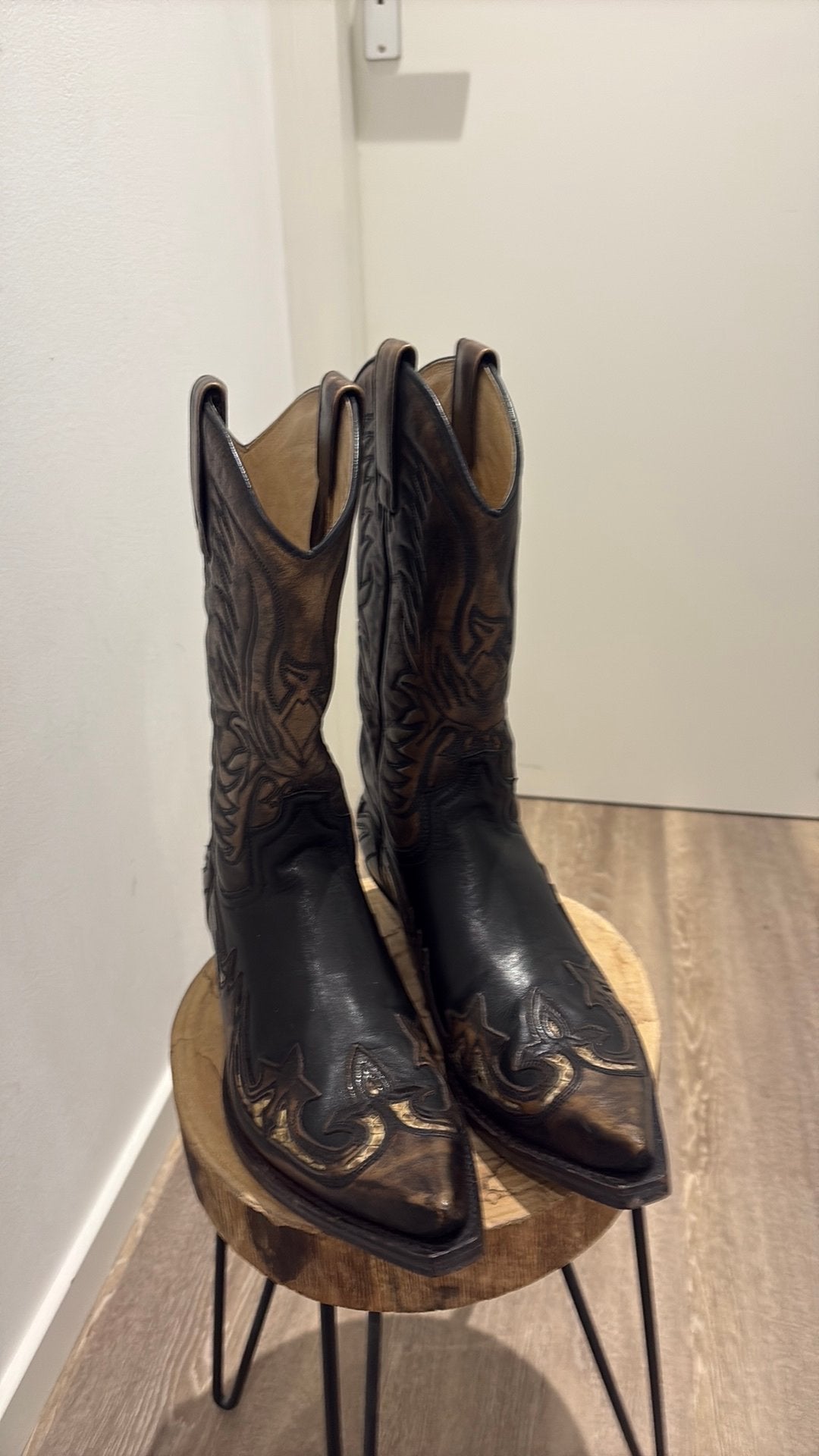 Sendra boots cowboylasrzen mt 40 bruin - zwart met python, Overige kleuren, Verzenden, Boots, Zo goed als nieuw