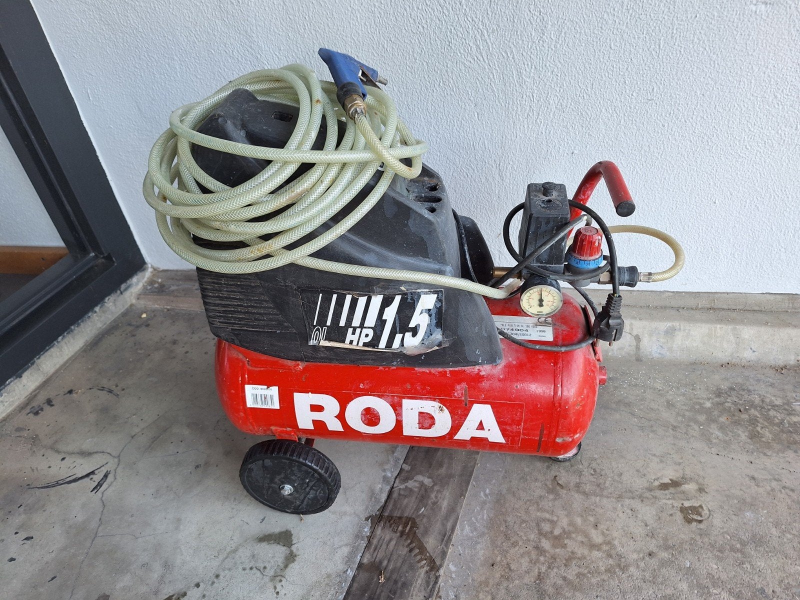 Compressor 1.5 HP - Gebruikt, 25 tot 100 liter, Ophalen, Gebruikt