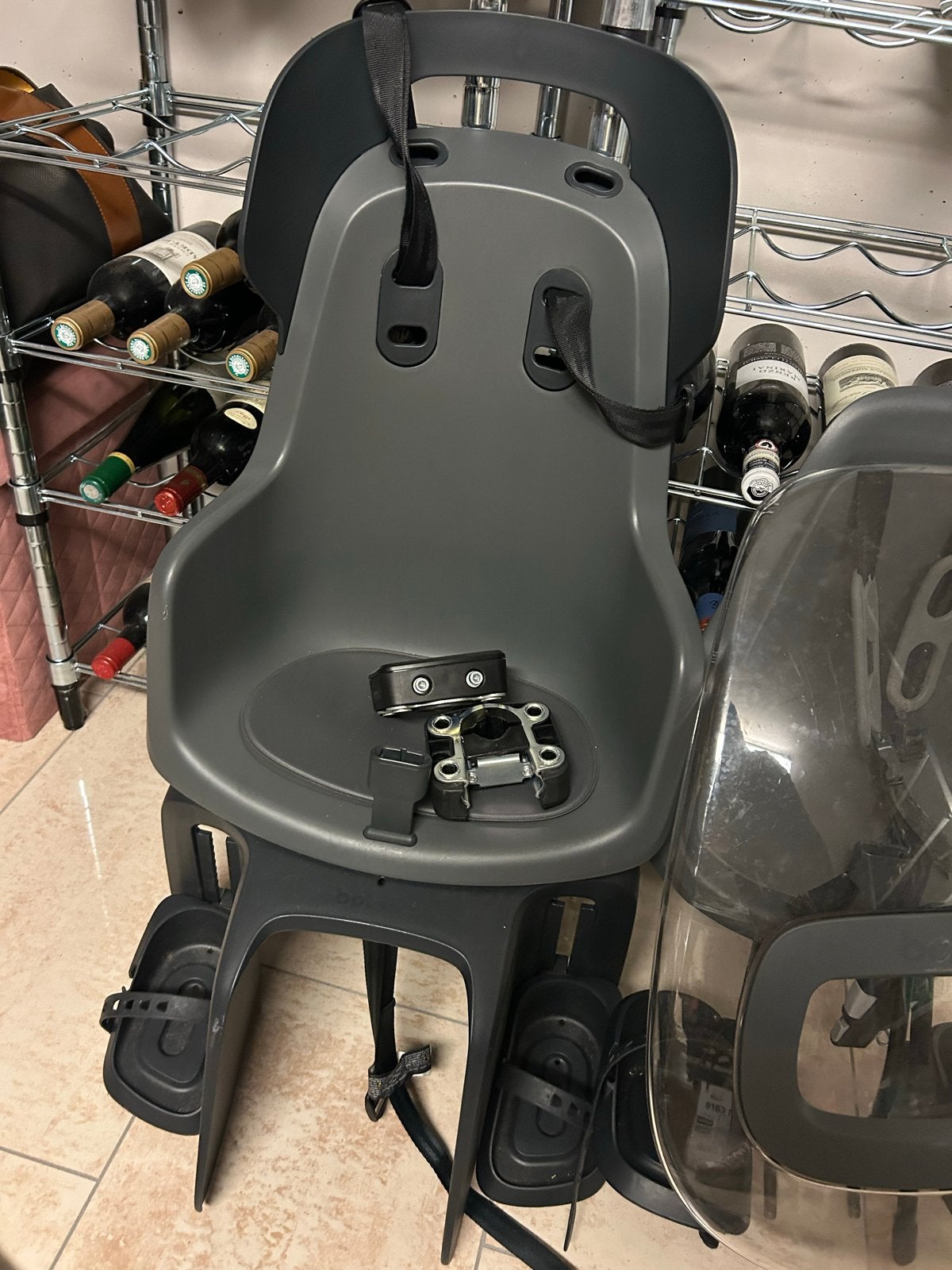Bobike fietsstoeltje achter & voor met windscherm, Fietsen en Brommers, Ophalen, Gebruikt, 0 t/m 13 kg, Voorzitje