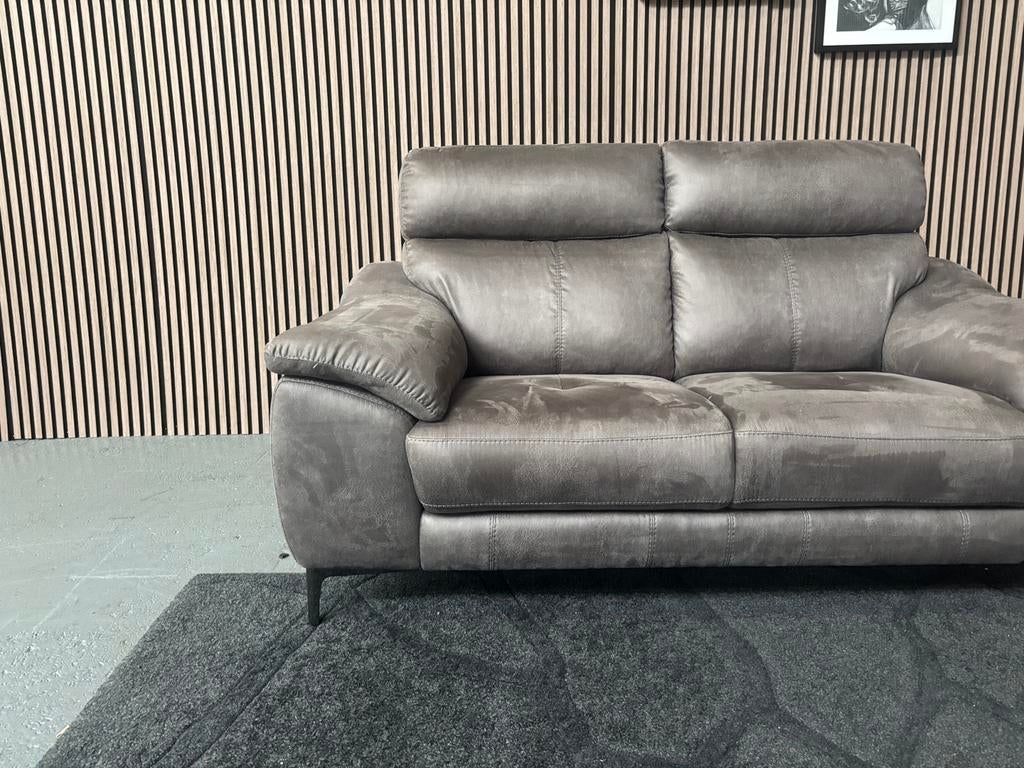 GRATIS LEVERING Tweezits Bank Antraciet 170x90 SHOWMODEL, 150 tot 200 cm, 75 tot 100 cm, Ophalen of Verzenden, Rechte bank