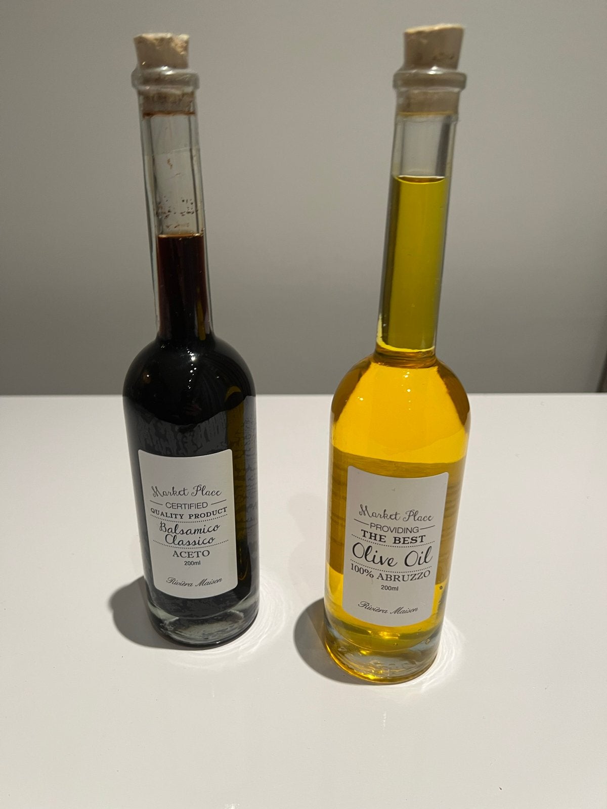 Riviera Maison Balsamico & Olijfolie Set, Meerkleurig, Ophalen of Verzenden, Glas, Landelijk