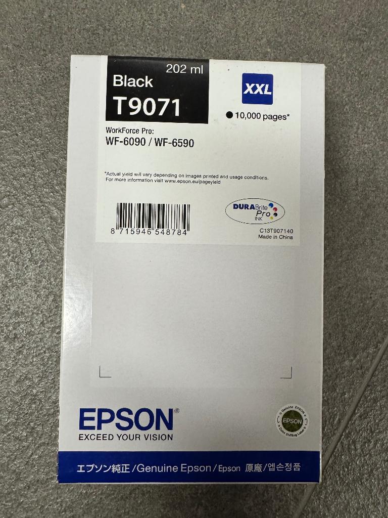 Epson originele inktcartride T9071 Black WF-6090 / WF-6095, Ophalen of Verzenden, Nieuw, Cartridge, EPSON