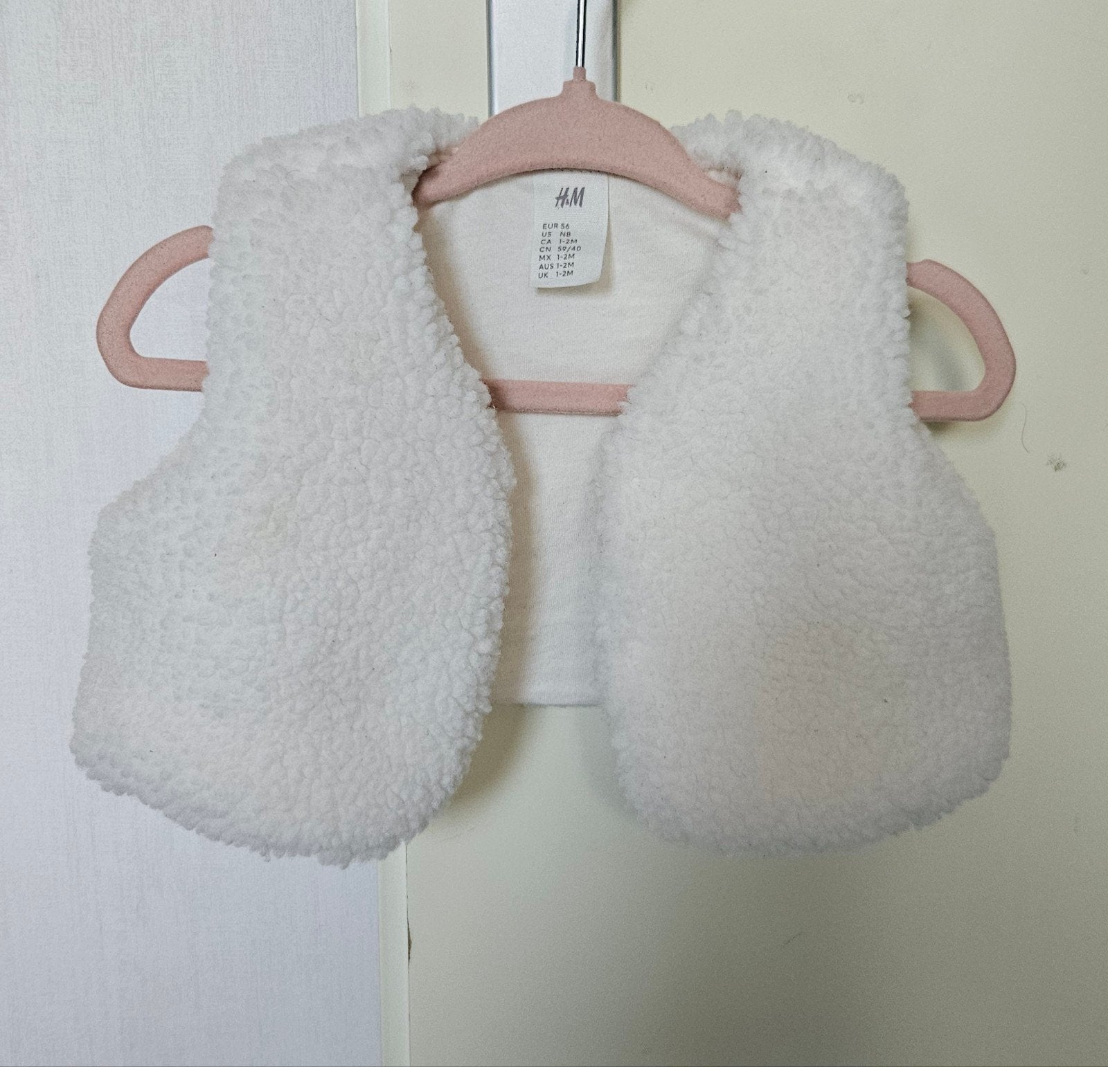 H&M Teddy Bodywarmer Maat 56, Jongetje of Meisje, H&M, Ophalen of Verzenden, Zo goed als nieuw