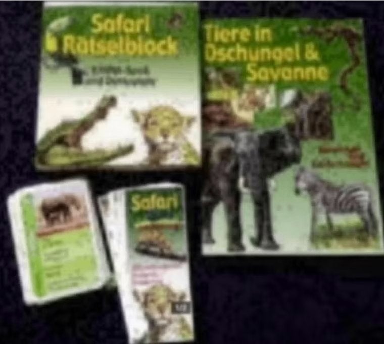 Safari spel in Duits; Dschungel-Safari traum-reise-koffer, Hobby en Vrije tijd, Ophalen of Verzenden, Zo goed als nieuw
