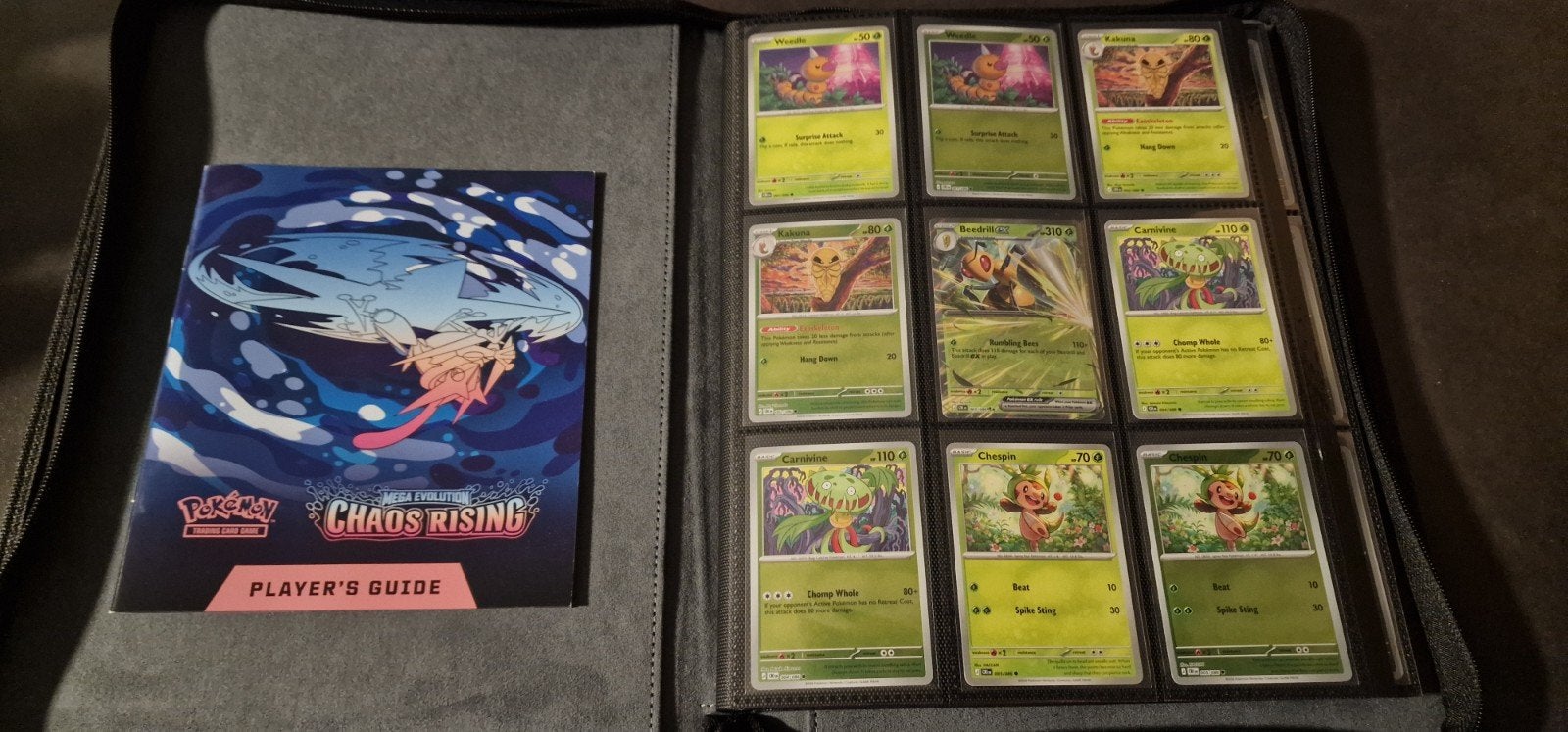 Pokémon TCG Chaos Rising set basemaster met 17 hits + binder, Ophalen of Verzenden, Nieuw, Meerdere kaarten