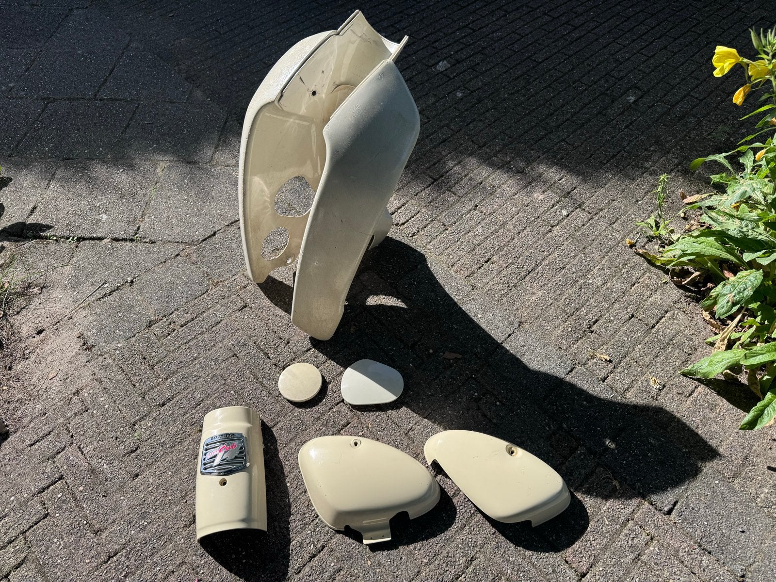 Honda C50 Little Cub C50L Kappen Set NH362R Cremewit, Fietsen en Brommers, Ophalen of Verzenden, Gebruikt, Kap