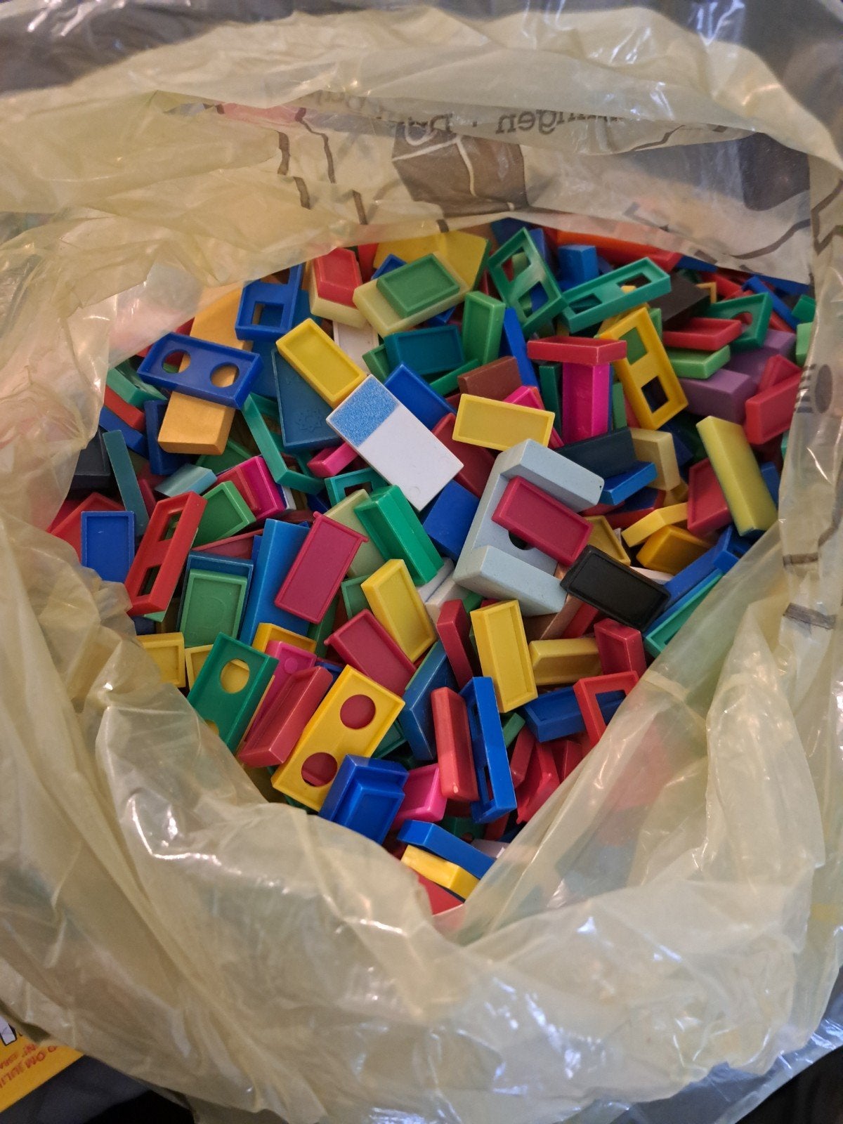 te koop vuilenzak vol dominostenen, Kinderen en Baby's, Ophalen of Verzenden