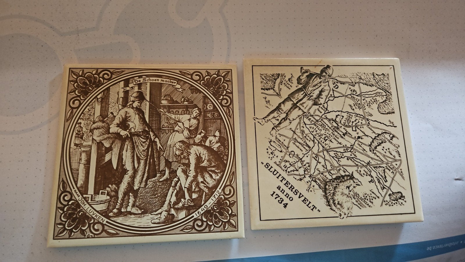 2 antieke tegeltjes, Ophalen of Verzenden
