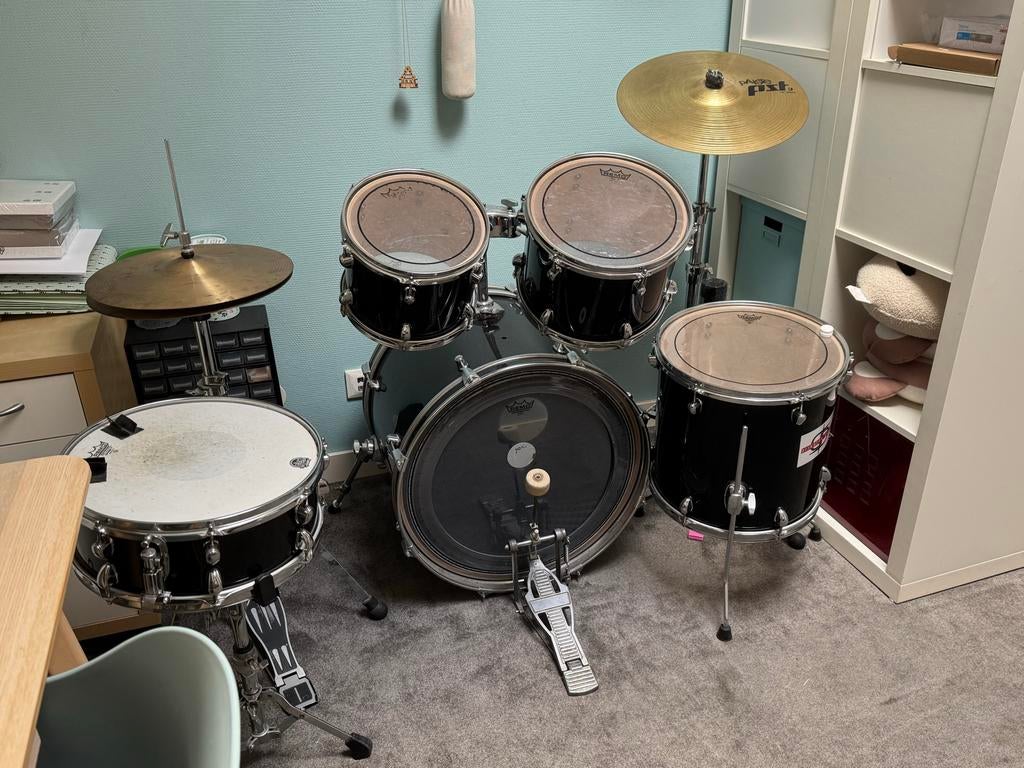 Premier Cabria Drumstel - Compleet met bekkens, Muziek en Instrumenten, Drumstellen en Slagwerk, Ophalen, Gebruikt, Premier