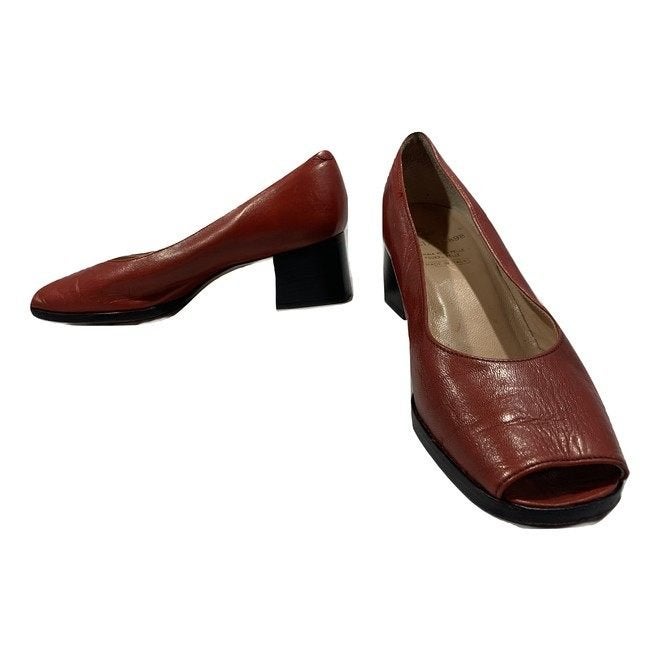 Voltan 1898, maat 36.5 Trendy rode peeptoe schoentjes., Schoenen met lage hakken, Verzenden, Voltan, Gedragen