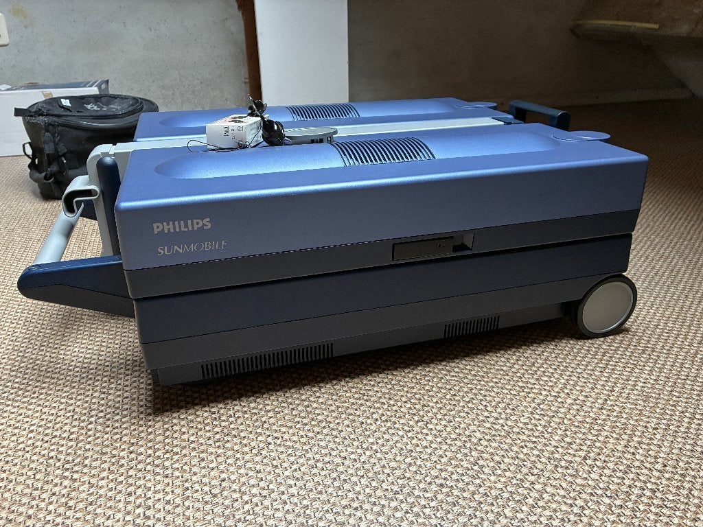 Philips Sunmobile HB863 Zonnebank, Ophalen, Zo goed als nieuw, Zonnebank dubbelzijdig, Minder dan 10 lampen