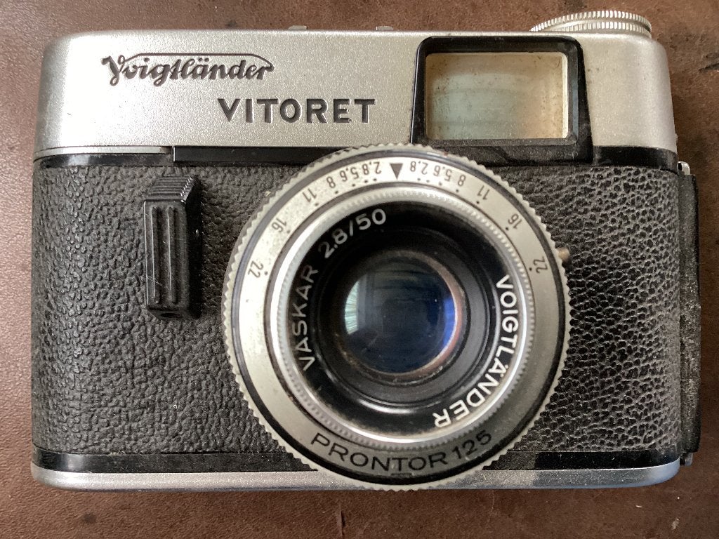 Voigtländer Vitoret Vintage Camera - Vaskar 2.8/50 lens, Ophalen of Verzenden, Zo goed als nieuw, Compact, Overige Merken