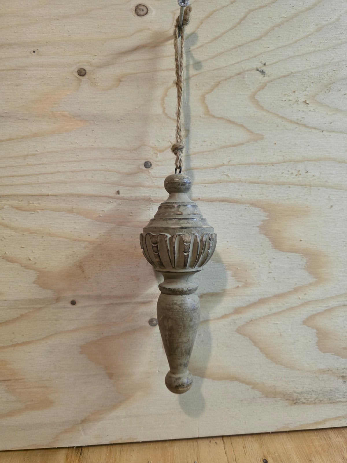 Houten hang ornament pegel, Hout, Gebruikt, Ophalen of Verzenden, Landelijk