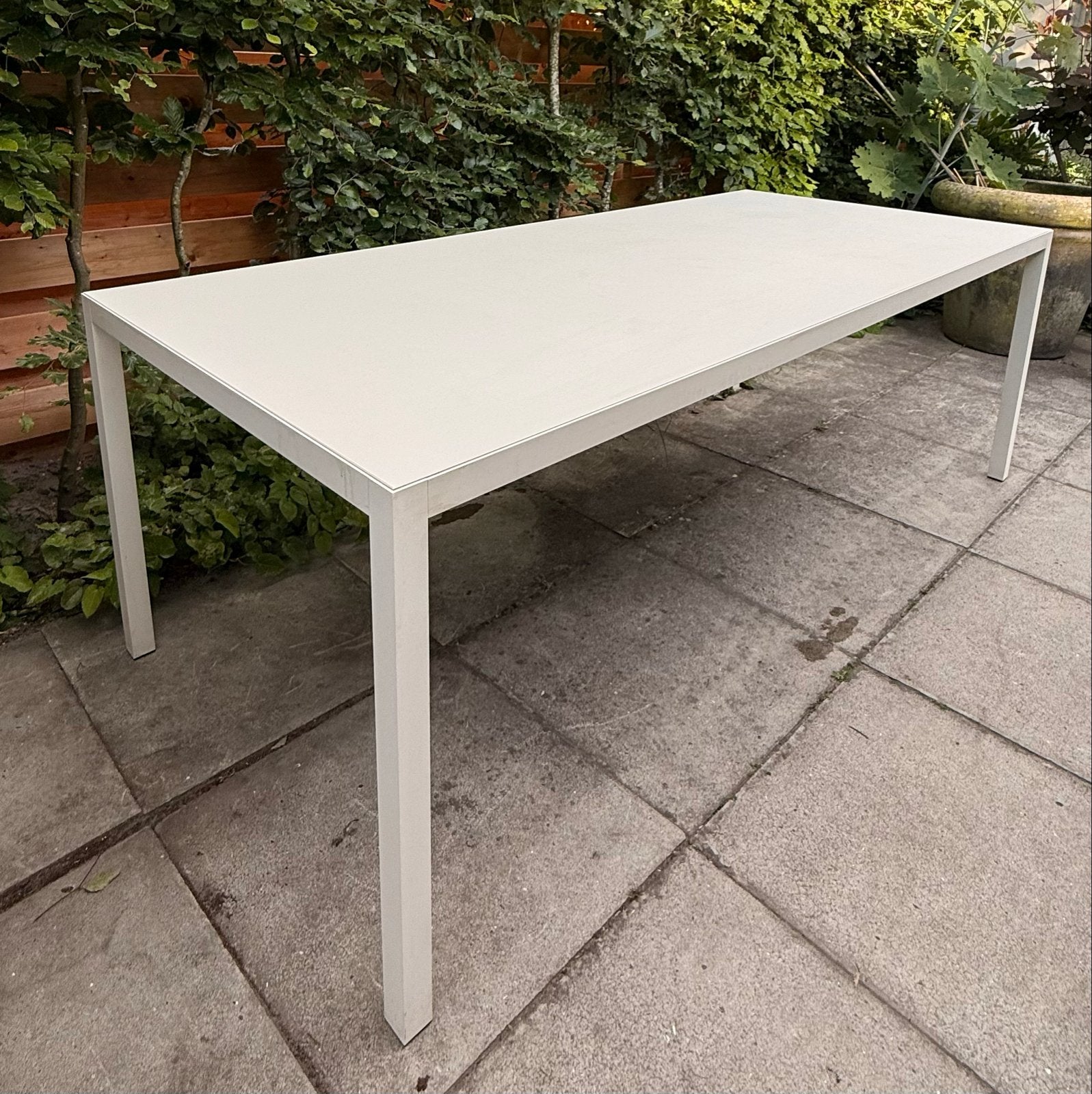 Mdf italia witte eettafel, Ophalen, Gebruikt, 100 tot 150 cm, 200 cm of meer