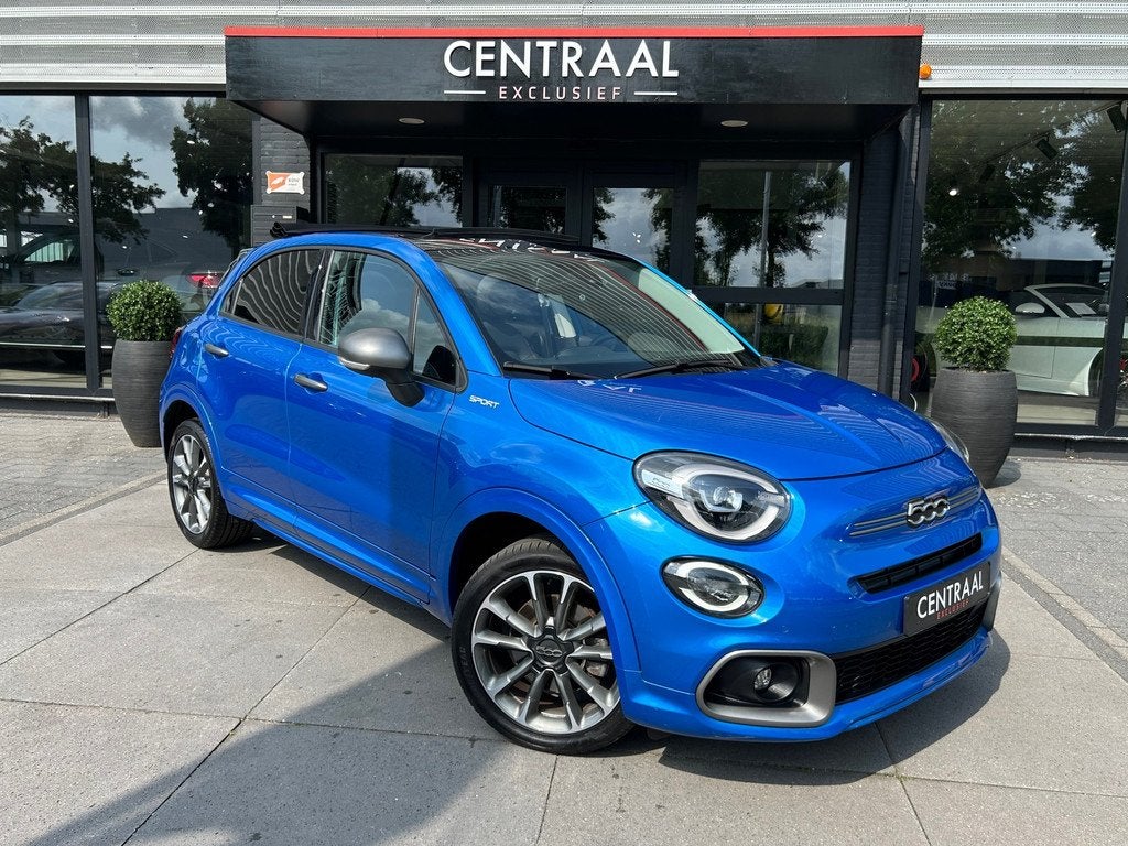 Fiat 500 X 1.5 Hybrid Dolcevita Sport Cabrio 130PK|Camera|AC, Auto's, 1380 kg, Zwart, 4 cilinders, Cabriolet