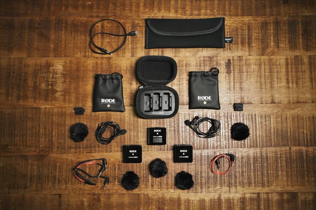 RØDE Wireless GO II set met 2x Lavalier en Charging Case, Muziek en Instrumenten, Microfoons, Zo goed als nieuw, Overige typen