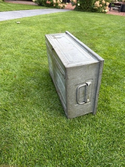 Vintage zinken bak, Gebruikt, Minder dan 30 cm, Minder dan 60 cm, Ophalen of Verzenden