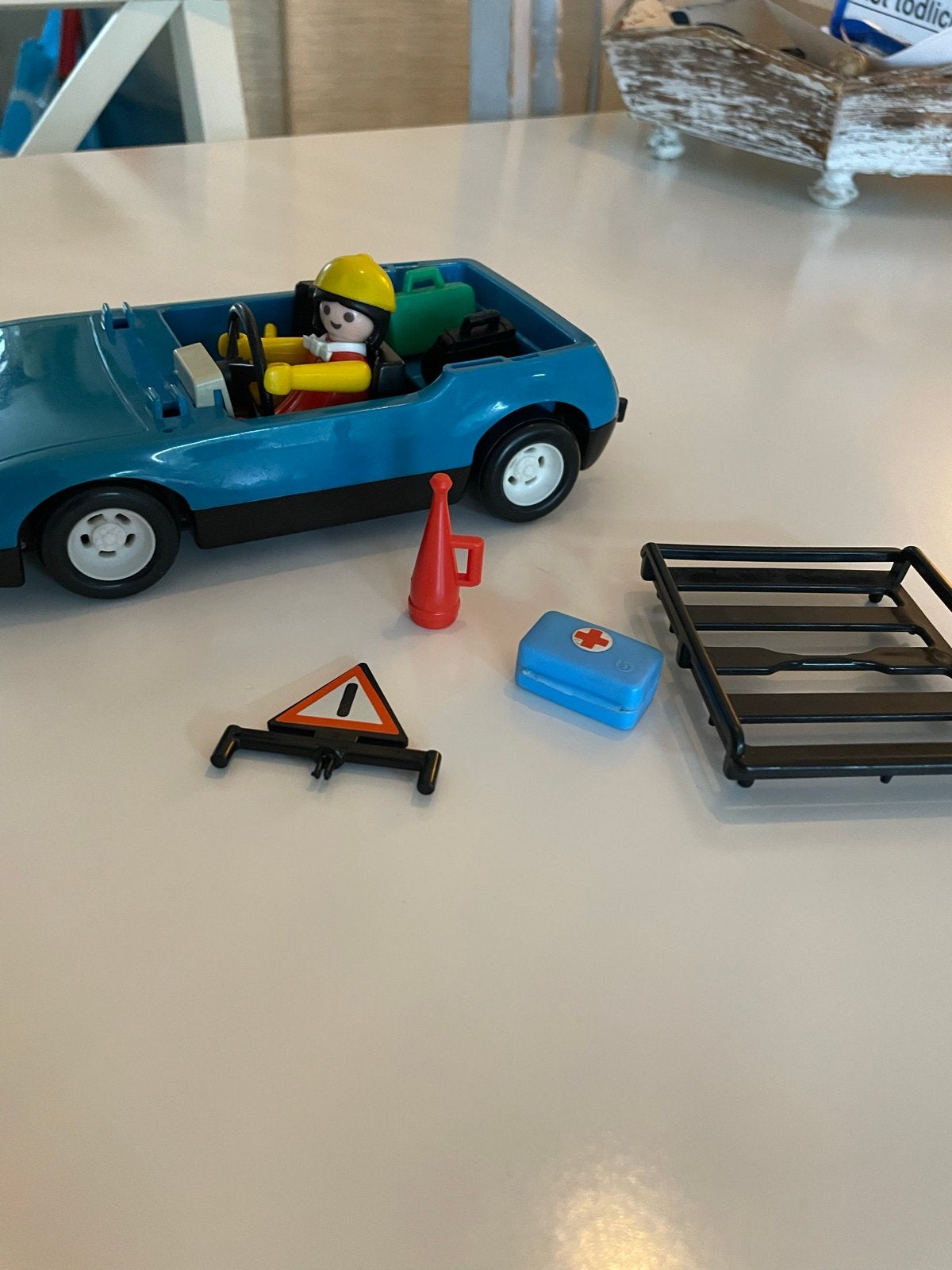 Vintage Playmobil 3210 Gezinsauto (1977) - Zonder dakje, Ophalen of Verzenden, Gebruikt, Complete set, Voertuig