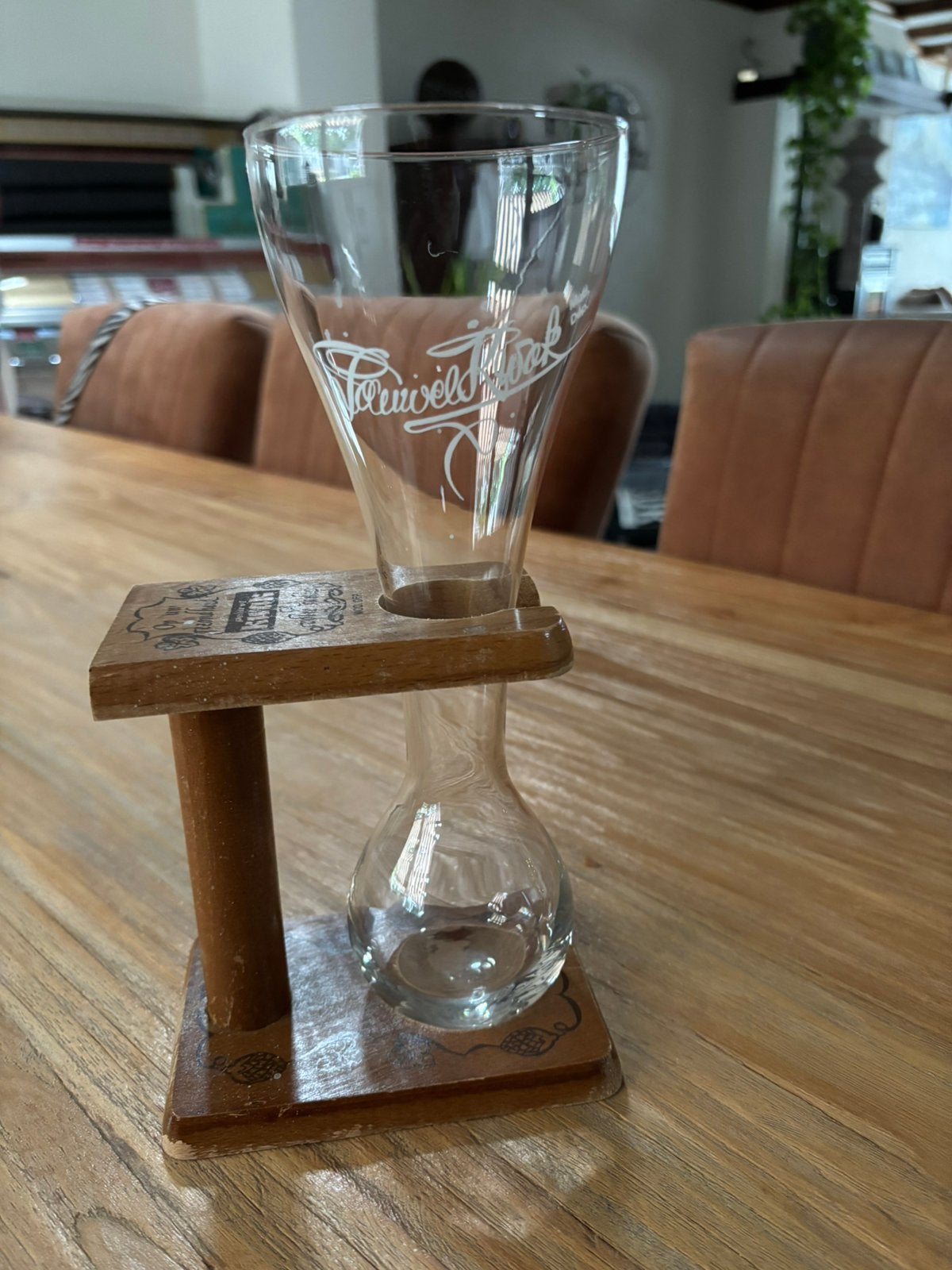 Kwakglas met houder, Ophalen of Verzenden, Gebruikt, Overige typen