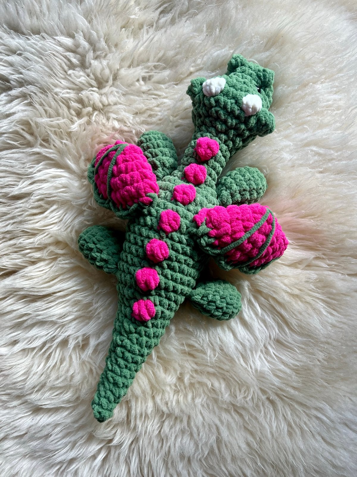Handgemaakte Gehaakte Knuffel Draak | Amigurumi, Groen, Overige typen, Nieuw, Middelgroot (20 tot 80 cm)