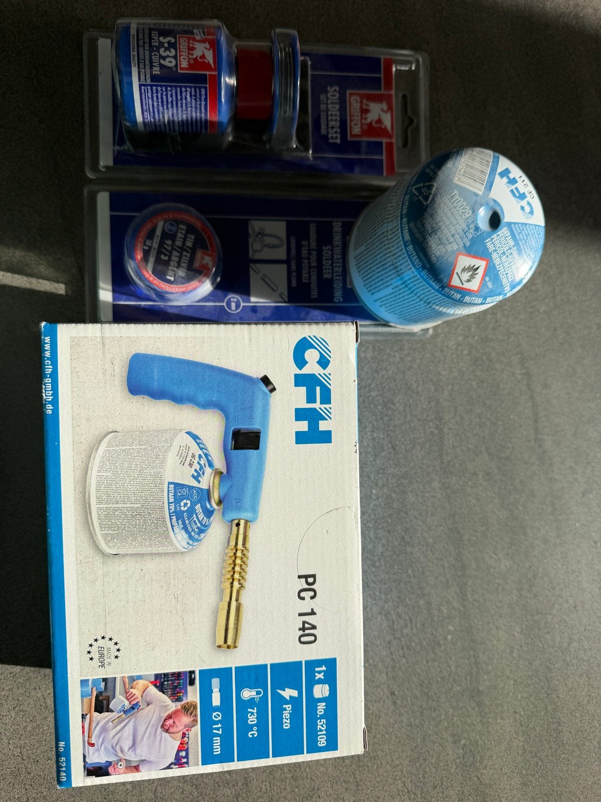 CFH PC 140 Soldeerbrander met soldeerset, Ophalen of Verzenden, Nieuw, Overige typen, Overige merken