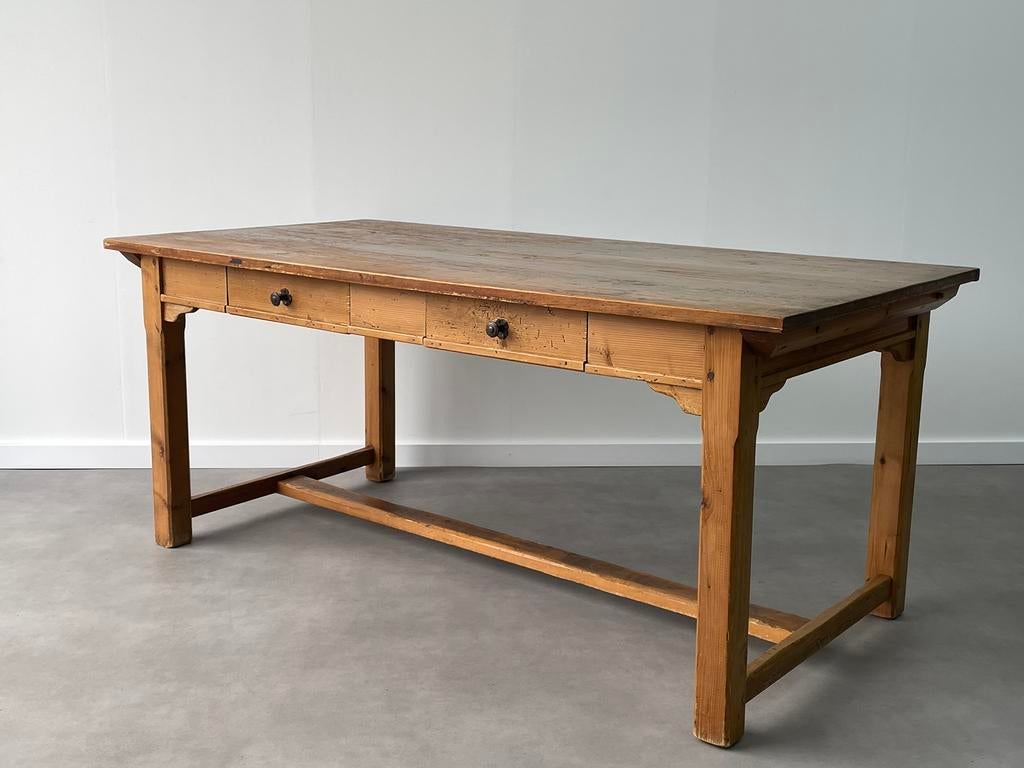 Antieke Franse eettafel, Ophalen, 50 tot 100 cm, Zo goed als nieuw, 150 tot 200 cm