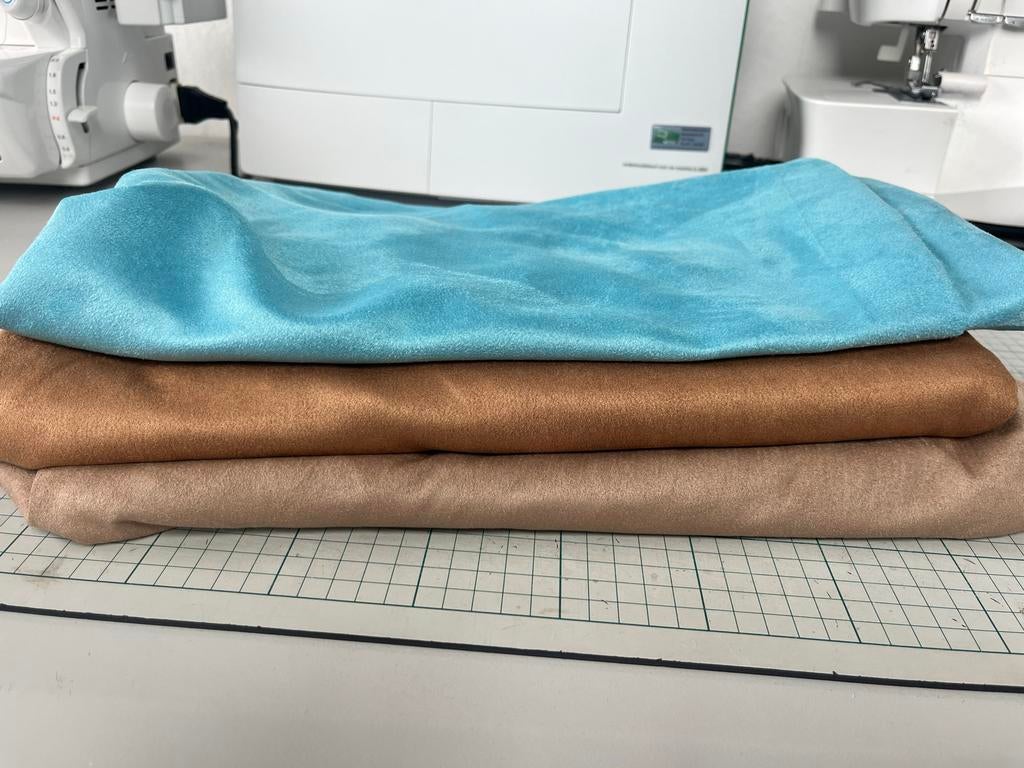 Stofpakket: Suède en Stretch Suedine in diverse kleuren, Overige materialen, Overige kleuren, 120 cm of meer, Nieuw