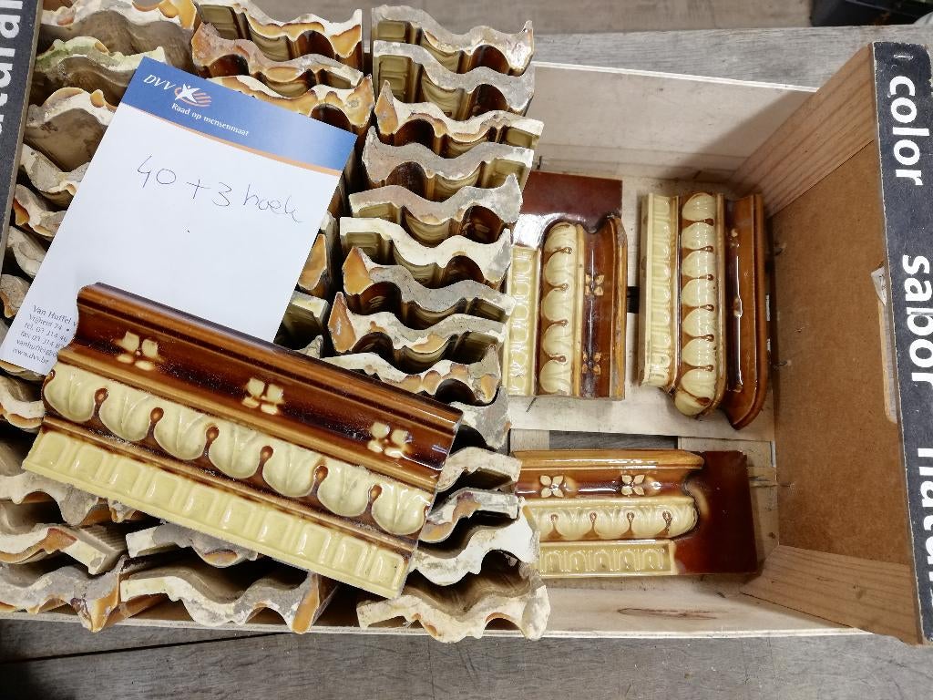 36 stuks, prachtige jugendstil bewerkte bovenranden, Ophalen