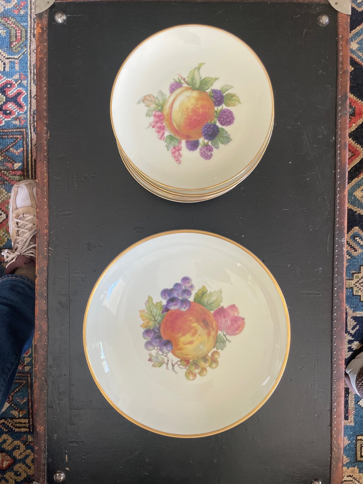 Vintage Thomas Germany porseleinen fruitschaal en borden, Overige merken, Vintage, Ophalen of Verzenden, Zo goed als nieuw